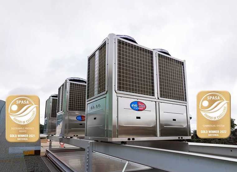 Evo CS-i commercial heat pumps with SPASA gold awards
